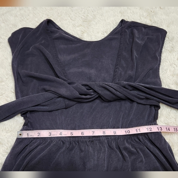FREE PEOPLE Modal Blend Open Back / Tie Back Jumpsuit Dark Gray Size XS OB613725 - Picture 5 of 11